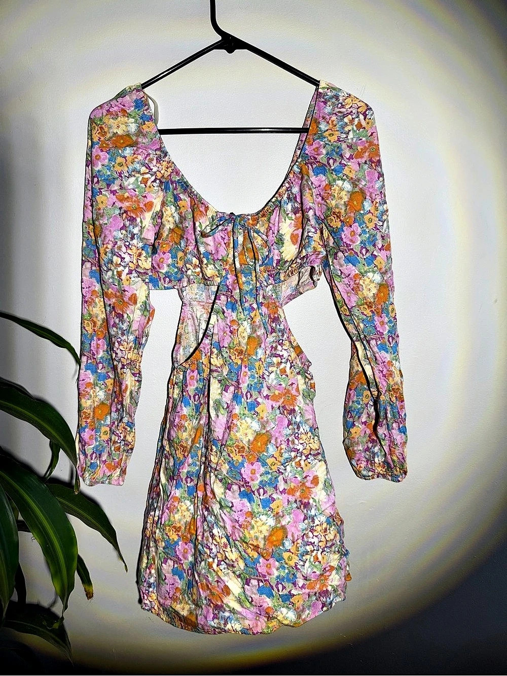 Wild Fable Floral Mini Dress in Pink & Blue Size Medium